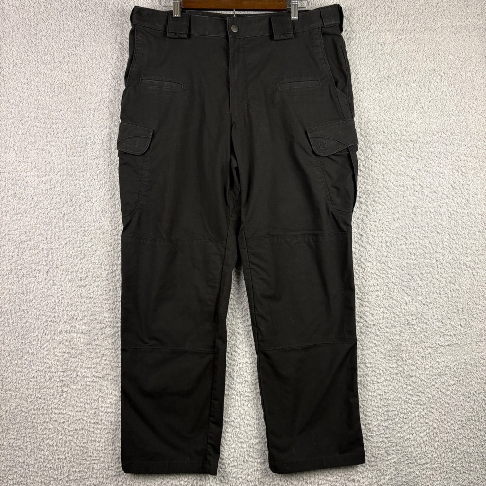 511 Tactical Cargo Pants Men 36x30 Black Ripstop Stryke Workwear Double Knee TDU